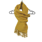 Chanel Scarf Logo Embroidery Fringe Large Format Yellow — view 3