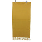 Chanel Scarf Logo Embroidery Fringe Large Format Yellow — view 2