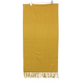Chanel Scarf Logo Embroidery Fringe Large Format Yellow