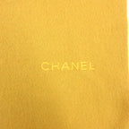 Chanel Scarf Logo Embroidery Fringe Large Format Yellow — view 5