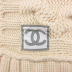 Chanel Scarf CC Logo Cashmere Knit Manknit White Sweater — view 8