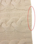 Chanel Scarf CC Logo Cashmere Knit Manknit White Sweater — view 6