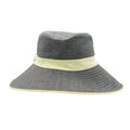 Hermes Hat Linen Leather Piping Bakeha Bucket Hat Paneled Gray