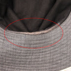 Hermes Hat Linen Leather Piping Bakeha Bucket Hat Paneled Gray — view 7