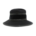 Hermes Hat Leather Trimming Bakeha Buckethat Hat Black — view 3
