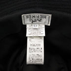 Hermes Hat Leather Trimming Bakeha Buckethat Hat Black — view 7