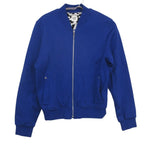 Hermes Jacket Bomber Shaw-g Length Logo Lining Zip Outer Blue