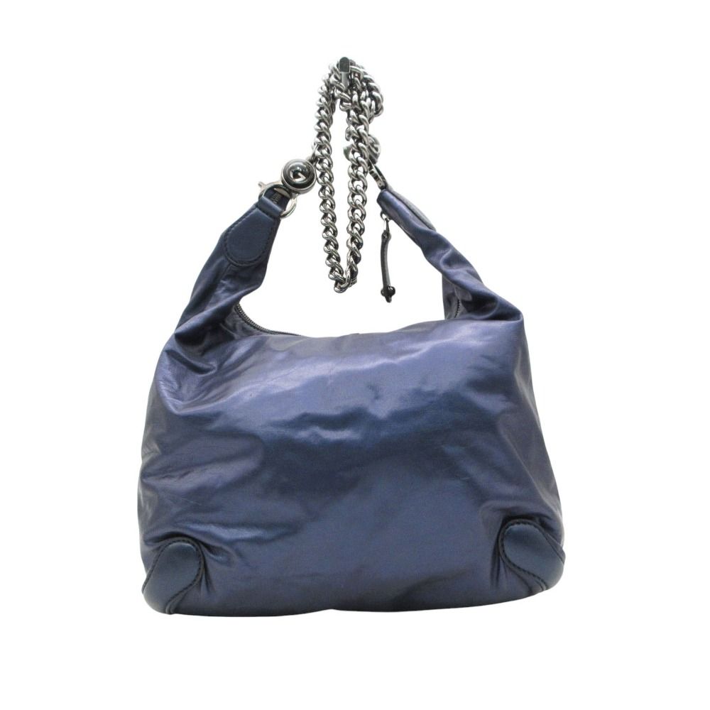 Gucci Shoulder Bag Oneshoulder Interlocking Chain Navy