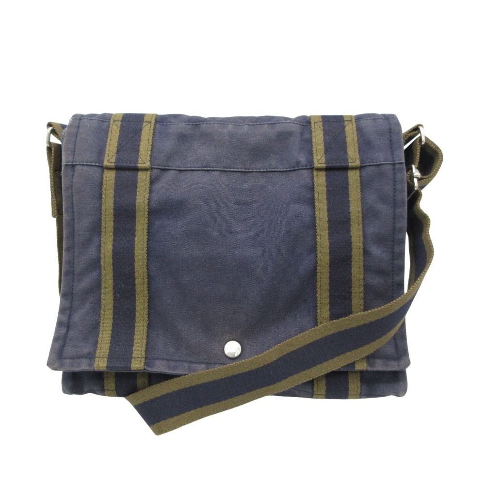 Hermes Shoulder Bag Fourre Tout Besace PM Navy Khaki