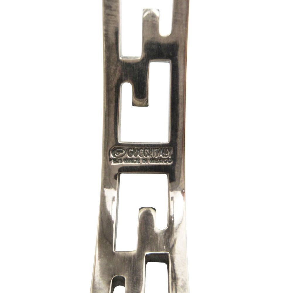 Gucci Vintage Bangle Logo Bracelet Silver — view 6