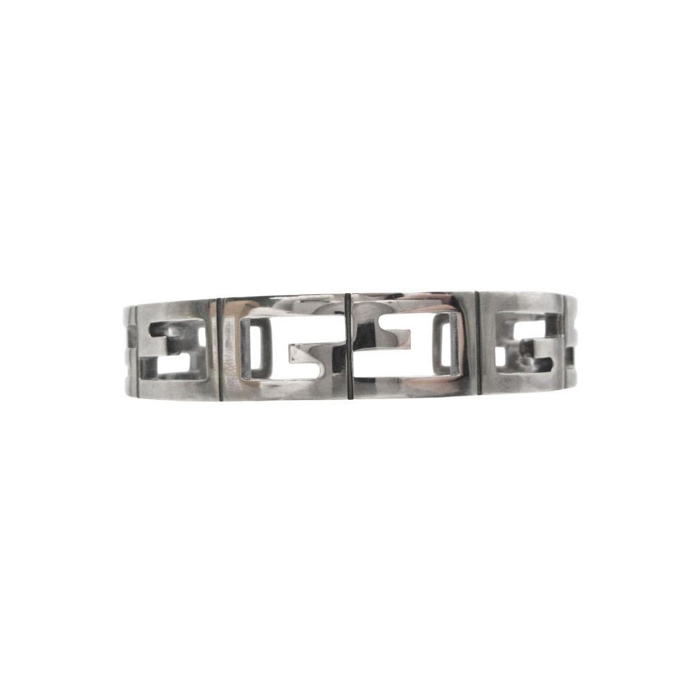 Gucci Vintage Bangle Logo Bracelet Silver — view 4