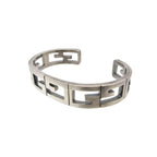 Gucci Vintage Bangle Logo Bracelet Silver