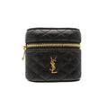 Saint Laurent Paris Sanro Run Charm Bag Quilted Lambskin Bag Cassandralogo Black
