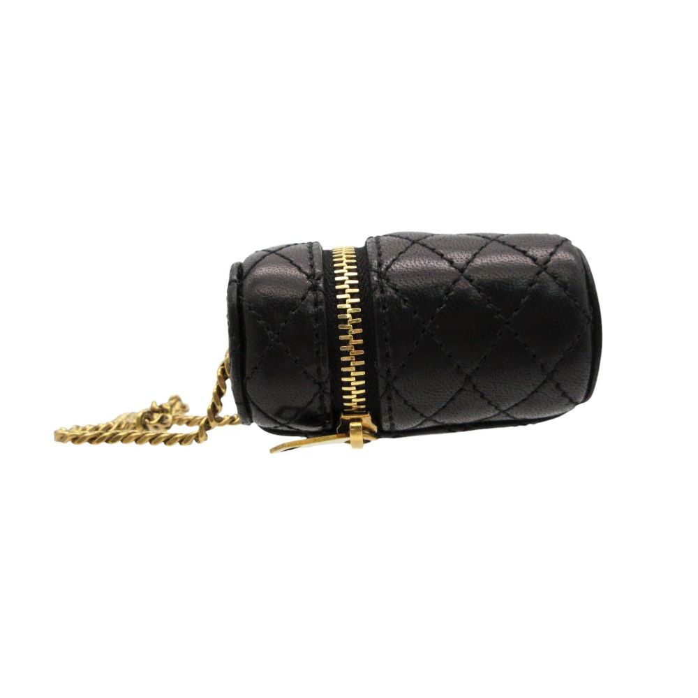 Saint Laurent Paris Sanro Run Charm Bag Quilted Lambskin Bag Cassandralogo Black — view 3