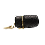 Saint Laurent Paris Sanro Run Charm Bag Quilted Lambskin Bag Cassandralogo Black — view 3