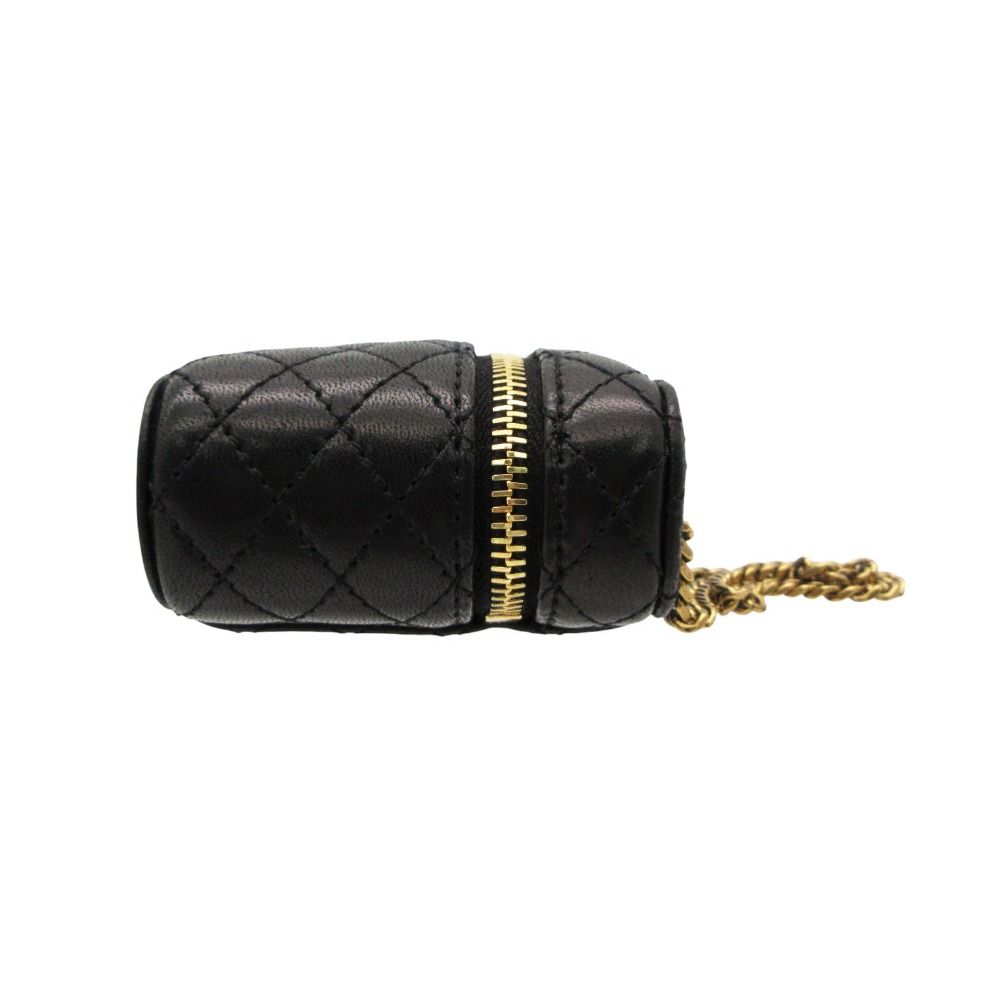 Saint Laurent Paris Sanro Run Charm Bag Quilted Lambskin Bag Cassandralogo Black — view 4