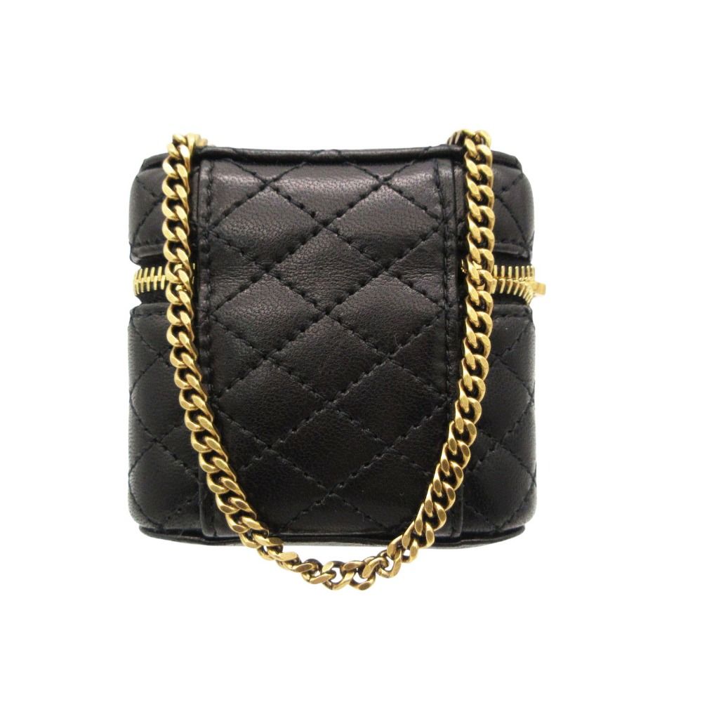 Saint Laurent Paris Sanro Run Charm Bag Quilted Lambskin Bag Cassandralogo Black — view 2