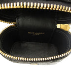 Saint Laurent Paris Sanro Run Charm Bag Quilted Lambskin Bag Cassandralogo Black — view 8