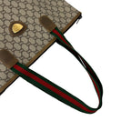 Gucci Vintage Sherry Line Plus Logo Leather Tote Brown — view 4