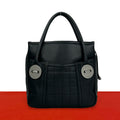 Chanel Cho Edge Coat Logo Caviar Leather Tote Black