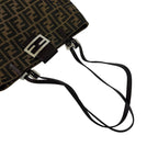 Fendi Vintage Zucca FF Pattern Canvas Leather Tote Shoulder Bag Brown — view 4