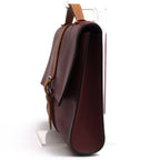 Hermes Briefcase Business Leather Red Brown Etriviere Grained Vache Liegee Cles — view 4