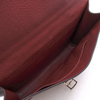 Hermes Briefcase Business Leather Red Brown Etriviere Grained Vache Liegee Cles — view 8