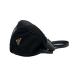 Prada Nylon Tessuto Leather Handbag Mini Tote Black — view 6