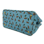Prada Canapa Canvas 2-Way Shoulder Bag Mini Tote Blue — view 8