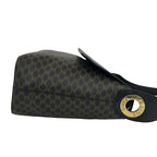 Celine Vintage Macadam Blason Triomphe Pattern Leather Shoulder Bag Black — view 6