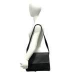 Celine Vintage Macadam Blason Triomphe Pattern Leather Shoulder Bag Black — view 2