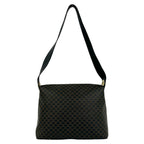 Celine Vintage Macadam Blason Triomphe Pattern Leather Shoulder Bag Black — view 3
