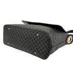 Celine Vintage Macadam Blason Triomphe Pattern Leather Shoulder Bag Black — view 8