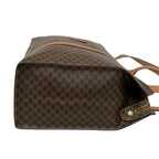 Celine Vintage Macadam Blason Leather Tote Shoulder Bag Brown — view 6