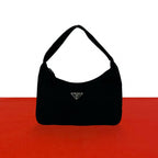 Prada Nylon Tessuto Mini Handbag Pouch Case Black