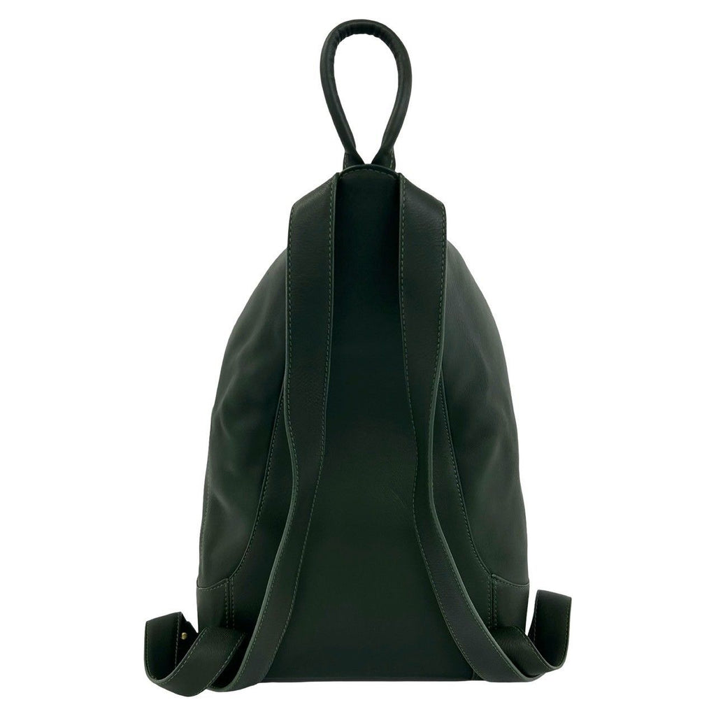 Loewe Anton Logo Leather Backpack Green — view 3