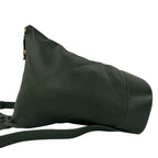 Loewe Anton Logo Leather Backpack Green — view 5