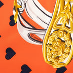Hermes Carre 90 Brides de Gala Ceremonial Bridle Scarf Large Orange Multicolor — view 5