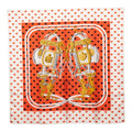 Hermes Carre 90 Brides de Gala Ceremonial Bridle Scarf Large Orange Multicolor