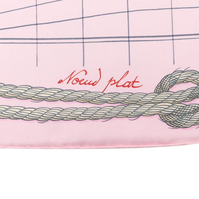 Hermes Carre 90 Cheval de Mer Sea Horse Scarf Pink Silk — view 4