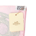 Hermes Carre 90 Cheval de Mer Sea Horse Scarf Pink Silk — view 7