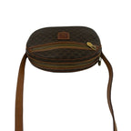 Celine Vintage Macadam Blason Triomphe Leather Mini Shoulder Bag Pochette Brown — view 4