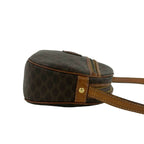 Celine Vintage Macadam Blason Triomphe Leather Mini Shoulder Bag Pochette Brown — view 6