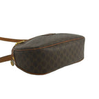 Celine Vintage Macadam Blason Triomphe Leather Mini Shoulder Bag Pochette Brown — view 7