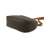 Celine Vintage Macadam Blason Triomphe Leather Mini Shoulder Bag Pochette Brown — view 8