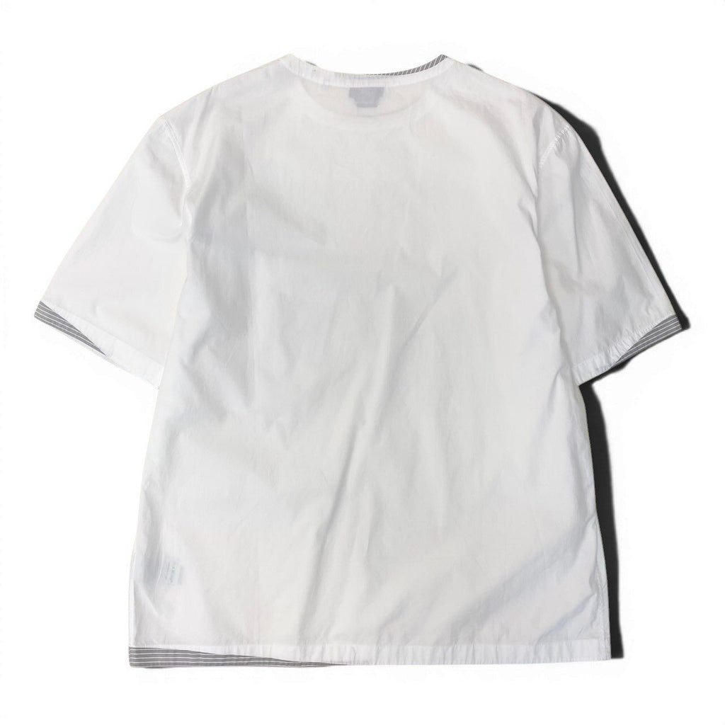 Hermes Short Sleeve Shirt Blouse Cotton Top 15 3 4 40 White — view 3