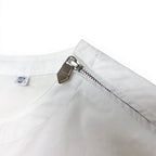 Hermes Short Sleeve Shirt Blouse Cotton Top 15 3 4 40 White — view 8