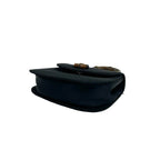 Gucci Vintage Bamboo Satin 2-Way Chain Shoulder Bag Black — view 8