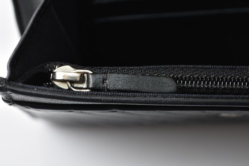 Chanel Wallet Bifold Fold Chevron V-Stitch Black — view 8