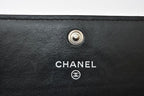 Chanel Wallet Bifold Fold Chevron V-Stitch Black — view 6